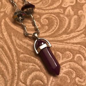 Purple Pendant Crystal Necklace